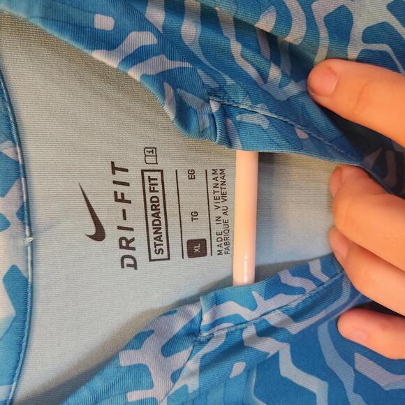 Nike Dri-FIT Women's Blue Standard Fit Performance Tee - Size XL - Picture 6 of 9